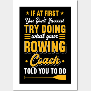 Rowing Coach Posters and Art